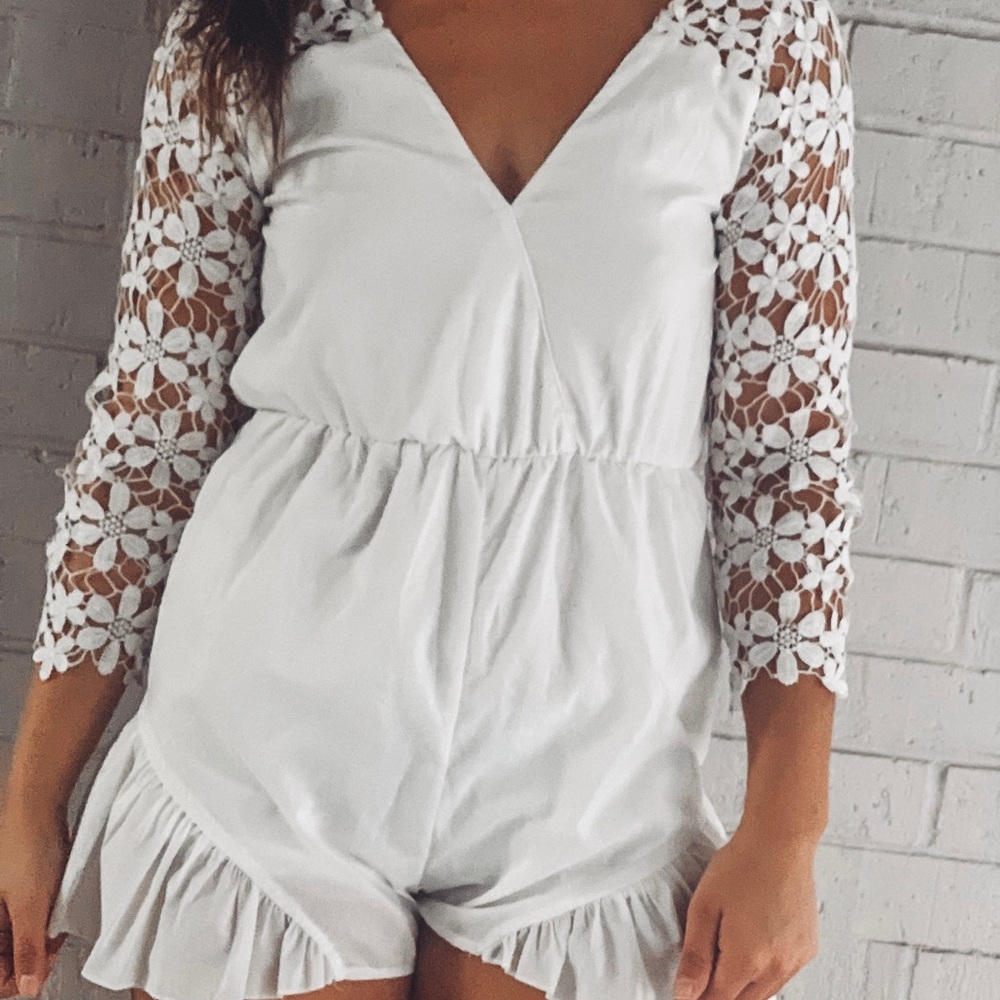 White lace romper